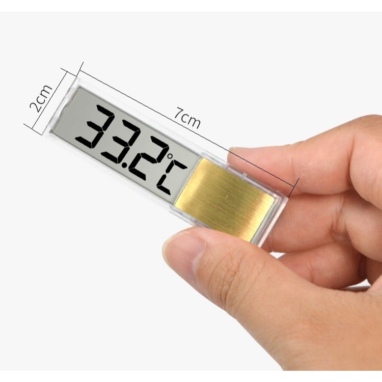 Nhiệt Kế Bể Cá Điện Tử Kỹ Thuật Số Màn Hình Hiển Thị Giám Sát Màn Hình 3D Miếng Dán Bể Cá - Ảnh 2
