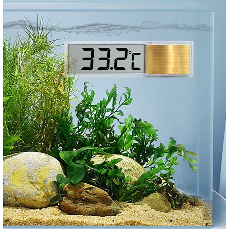 Nhiệt Kế Bể Cá Điện Tử Kỹ Thuật Số Màn Hình Hiển Thị Giám Sát Màn Hình 3D Miếng Dán Bể Cá - Ảnh 5